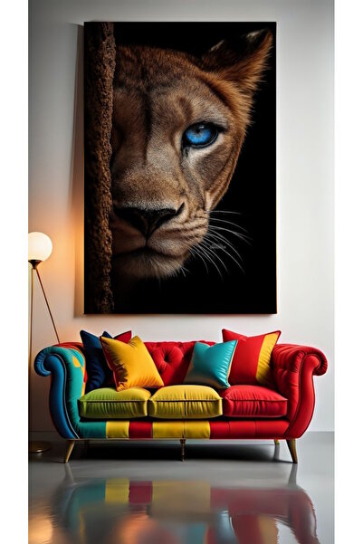 özkacar BLUE EYES PARS Tablou pe pânză pentru decorarea casei, perete, salon,...