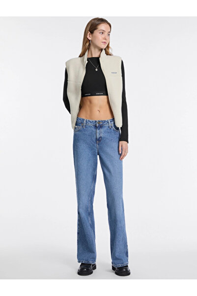 Guess Jeans Kadın Ekru Sweatshirt W5BQ19K1042-ECRU