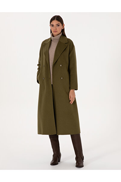 Pierre Cardin Khaki Cashmere Coat 50308929-Vr027