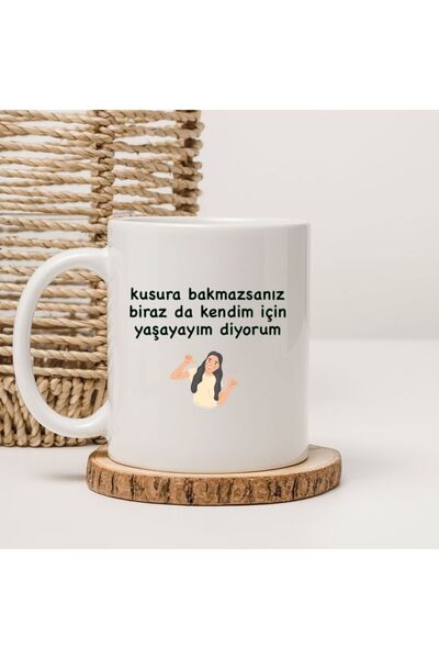 kubdekor If I'M Not Sorry, Then I'Ll Just Live It up for Myself - Written Mug...