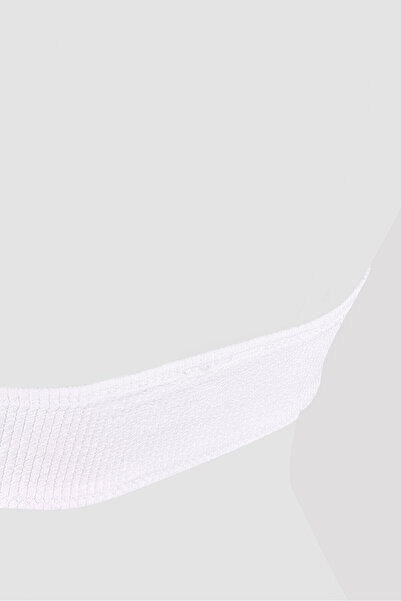 LOYA Beyaz Square Wick Straplez Tek Üst Bikini