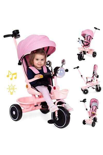 ideal STORE Τρίκυκλο 2 σε 1 για παιδιά, περιστρεφόμενο κάθισμα 360°, μεταλλικό σκελετό, ρόδες EVA, ζώνες ασφαλείας