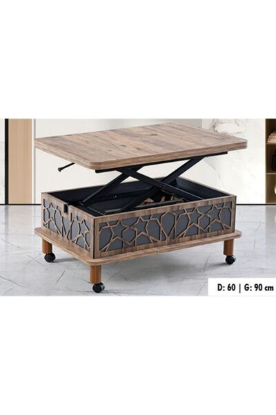 Niva Baza Akıllı Sehpa Masa Olabilen Tekerlekli Sehpa Antrasit 353