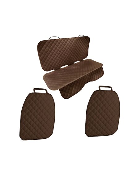 Metru Patrat Set 3 protectii auto, matlasate, universale, maro, lavabile, impermeabile, protectie bancheta si 2 p