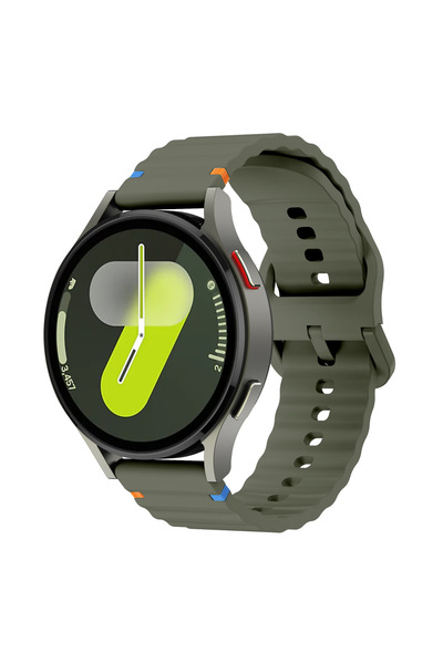 redmud teknoloji Silicone Watch Band with Wavy Stitching Detail Compatible with Xiaomi Mi Watch S1-Mi Watch S1 Active (22 mm)