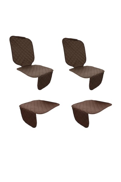 Metru Patrat Set 4 protecții scaun auto, matlasate, universale, maro, lavabil...