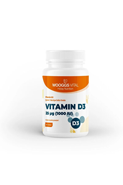 Hotay Nutrition Wooggs Vital D3 Vitamin 1000 IU (25 µg) Takviye Edici Gıda - ...