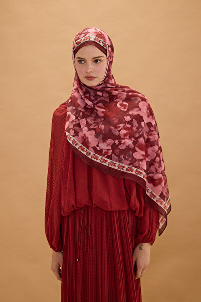 cs camellia scarf Şal Tokyo Rami - Cireş