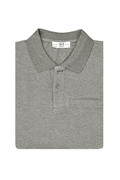 SÜVARİ Άνετο μακρυμάνικο φούτερ με λαιμόκοψη πόλο σε χρώμα πέτρας με τσέπες