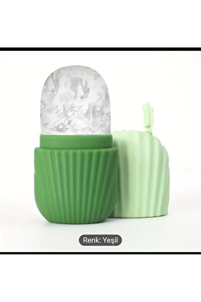 ORGANICYOU SHENZEN 1 adet Silikon Buz Silindiri Yüz Masajı - Ergonomik - Soğu...