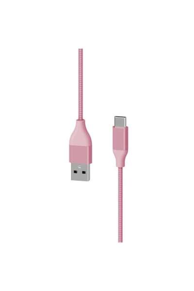 xLayer Cablu premium impletit XLayer, USB la USB-C, 1.5m, roz