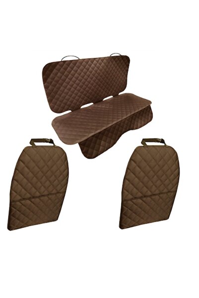 Metru Patrat Set 3 protectii auto, matlasate, universale, maro, lavabile, impermeabile, protectie bancheta si 2 p