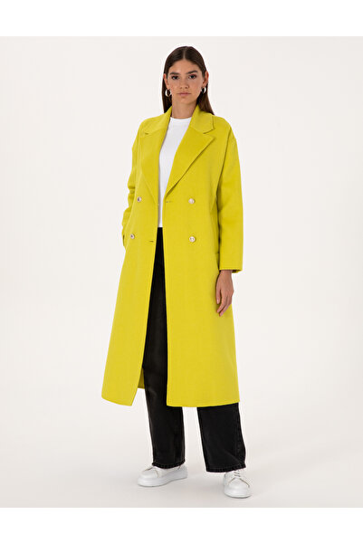 Pierre Cardin Pistachio Green Cashmere Coat 50308929-Vr087