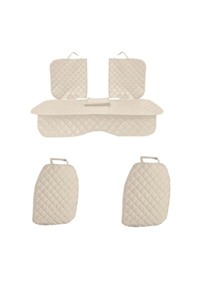 Metru Patrat Set 3 huse universale matlasate pentru scaune auto, crem, lavabile, impermeabile