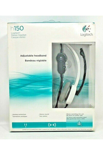 logitech H150 Wired Headset, Stereo Headphones With Rotating Noise-Cancelling Microphone, Dual 3.5 m