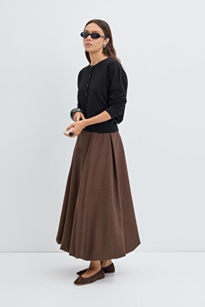 KADRİYE BAŞTÜRK Round Neck Buttoned Knitwear Cardigan Black