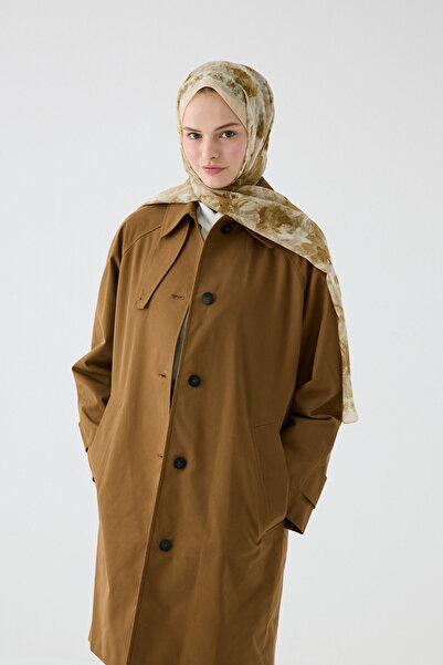 cs camellia scarf Σάλι από μεταξωτό κρεπ Φλωρεντίας - Βουτυρίου Ξανθό