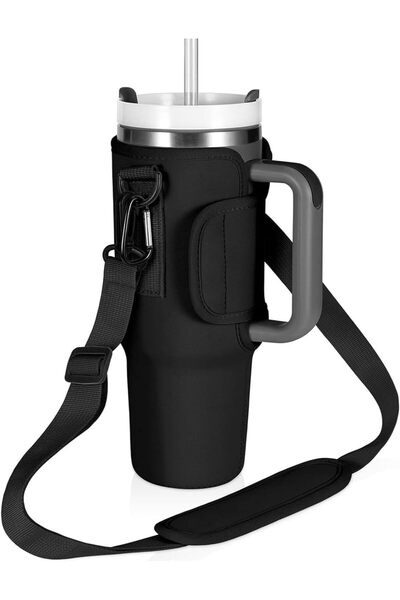 JOYZZZ Water Bottle Carrier Bag, Cup Shoulder Carrier Bag for Stanley 40oz Tumbler with Handle, Bott