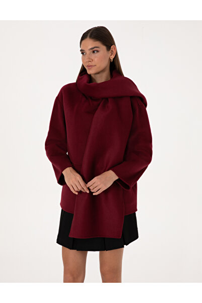 Pierre Cardin Burgundy Comfort Fit Cashmere Coat 50314273-Vr014