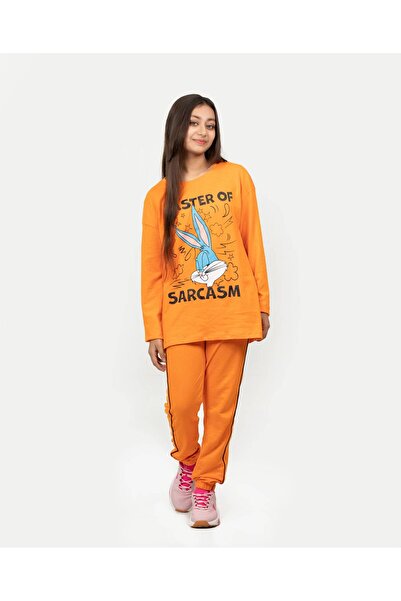 Finelook Girl's Looney Tunes Long Sleeve T-shirt & Bottom Set