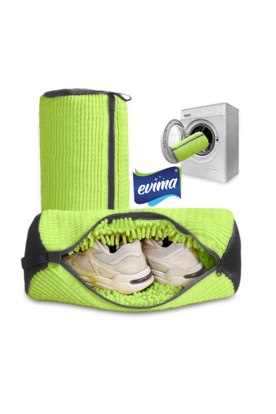 EVİMA Shoe and Special Item Washing Bag Microfiber Pasta Cloth Zipper Protection