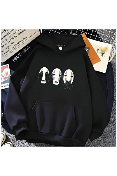 Toum هوديي سويت شيرت كبير الحجم مطبوع عليه شخصية توتورو من الأنيمي للجنسين