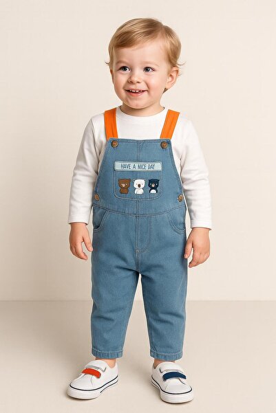 RAPAPA Baby Long Sleeve T-Shirt and Colorful Suspender Salopet Set 0322