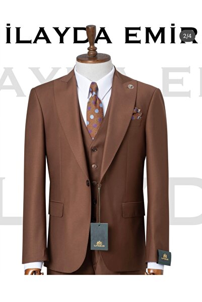 ilayda emir Brown Coffee Vest Suit