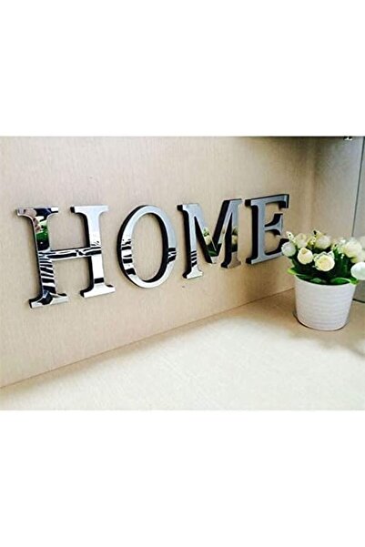 Slasa 3D Acrylic Wall Stickers - Alphabet Design | Silver | Size S | Modern Home Decor for Walls, Mirrors,