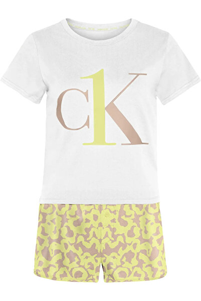 Calvin Klein SHORT SET Kadın Beyaz Eşofman Takımı