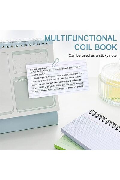 X SPRING Colored Lined Index Cards with Spiral, Ruled Notecards, Multicolor for Home, School and Off