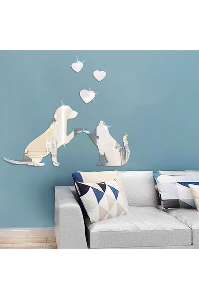 Slasa Reflective Silver Wall Sticker by - Dog and Cats Design