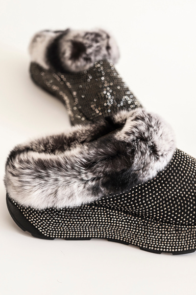 Mamito Ayakkabı Ln 092 Stoned Fur Slippers
