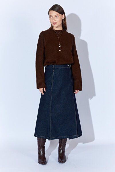 TENA Women's Rins Washed Side Buckle Anvalop Jean Skirt