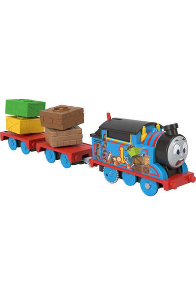 Thomas&Friends Thomas & Friends Motorized Freight Train Wobble Thomas with 2 Freight Wagons