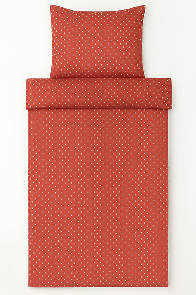 İQON Single Duvet Cover Set Polka Dot Red