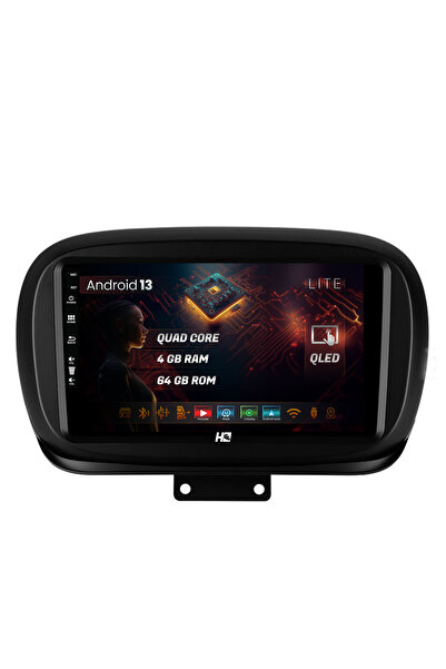 HUB64 Navigatie Fiat 500X (2014-2020), 4GB RAM, Quadcore, Carplay, Android Auto