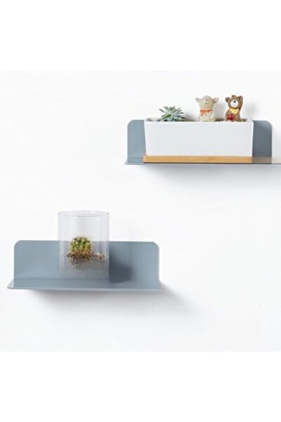 Slasa أرفف حائط أكريليك بدون حفر (9 بوصات، رمادي)