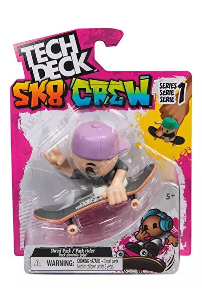 Tech Deck Set Tech Deck, mini skateboard with SK 8 Crew figurine, purple helmet