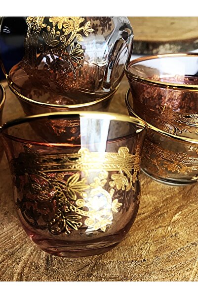 DECOSTYLE Pantoğraf Handmade Glass Coffee and Mirra Cup Paşabahçe Set of 6