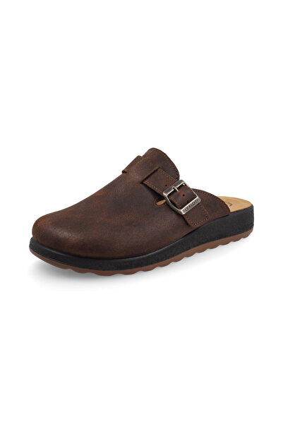 Fly Flot Men's Slippers/ Slippers (Home) 52 722 Ul Leather Man Slipper 2507-Dark Brown