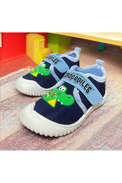 GEZER Boy's Winter Single Velcro Adjustable Comfortable Sole Home, Garden, School, Nursery Slippers Shoes