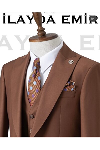 ilayda emir Brown Coffee Vest Suit