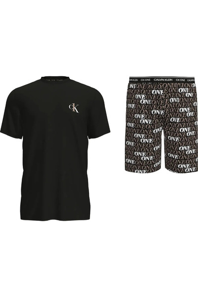 Calvin Klein S/S SHORT SET Erkek Siyah Eşofman Takımı