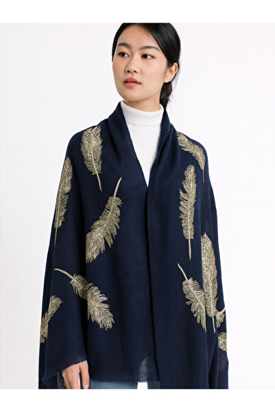 fiore fashion Women's Shawl Cashmere 15% Silk Shawl Cashmere Leaf Shawl