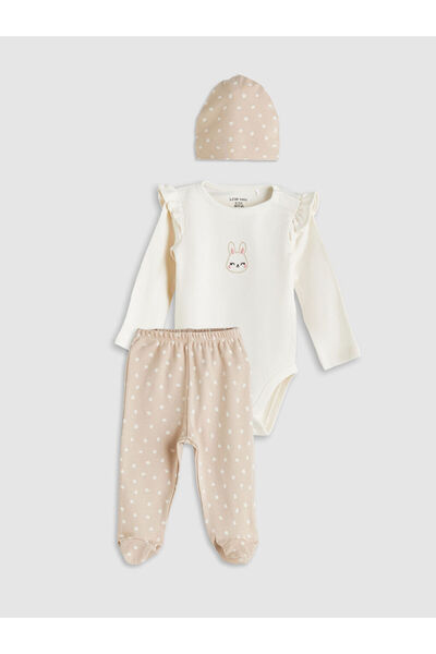 LC Waikiki Crew Neck Long Sleeve Printed Baby Girl