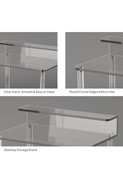 Slasa Small Acrylic Vanity Desk by - 60 x 40 x 75 cm