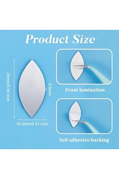 Slasa Self-Adhesive Reflective Mosaic Tile by - 24 × 10.5 mm, Small Acrylic Mirror Stickers for Cra