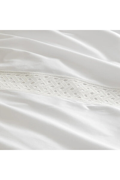 Penelope 100% Cotton Satin Fabric Duvet Cover Set 240X220 cm - Delfina Series