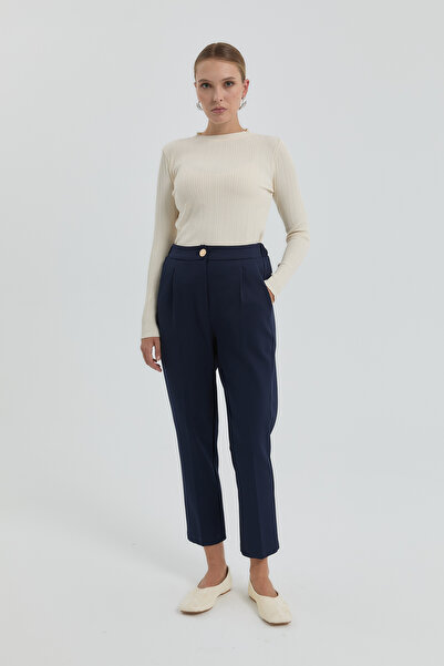 Nihan Örme Havuç Pantolon Lacivert